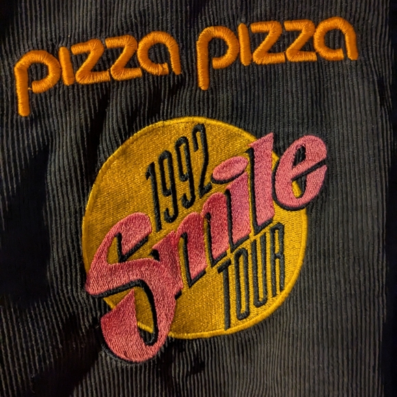 Vintage 1992 Pizza Pizza Smile Tour Corduroy Bomber Jacket XL - Picture 5 of 6